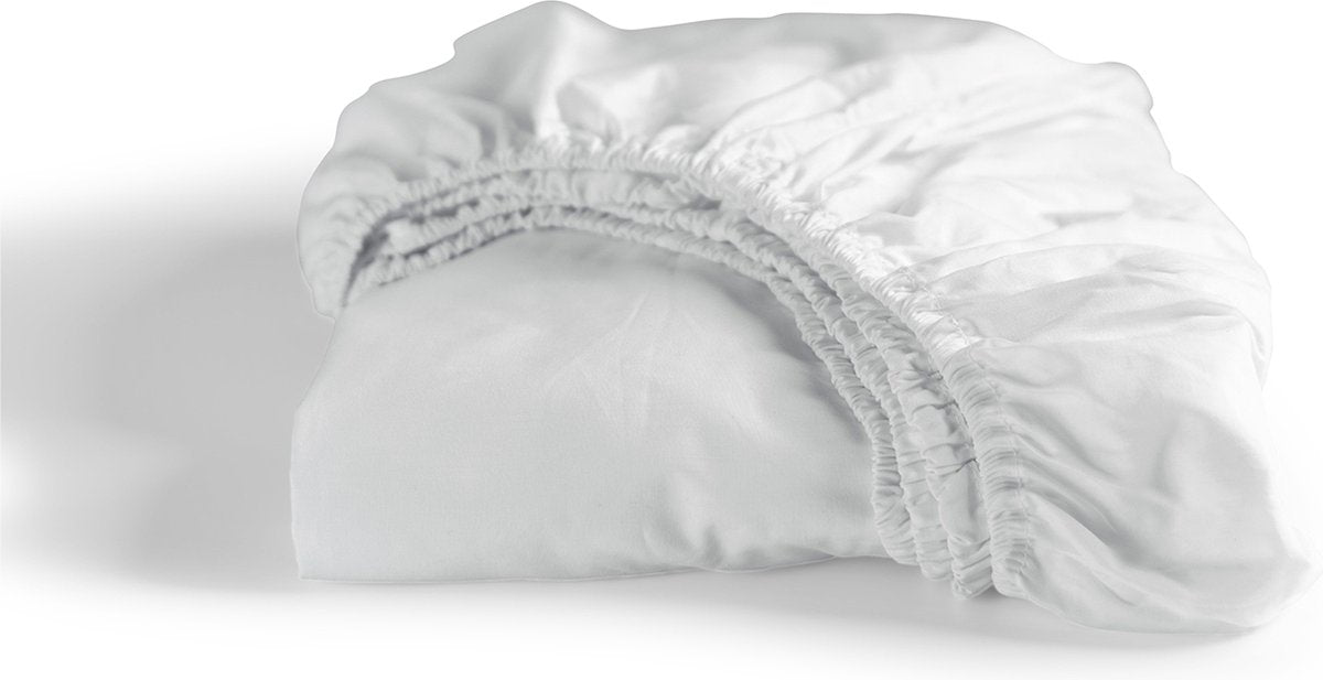 Cinderella - weekend - hoeslaken - 100% katoen - 140x200 cm - tot 25 cm matrashoogte - wit