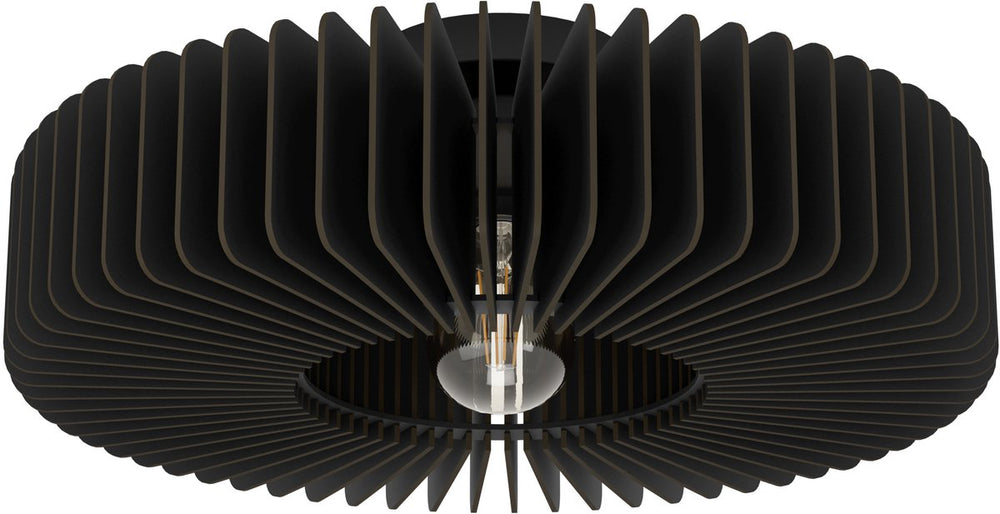 Eglo palombaia plafondlamp - e27 - ø 50 cm - zwart - hout|staal