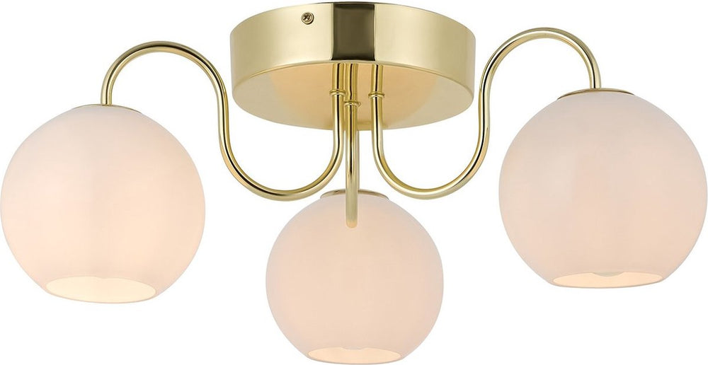 Nordlux franca-plafondlamp-e14-opaal glas messing