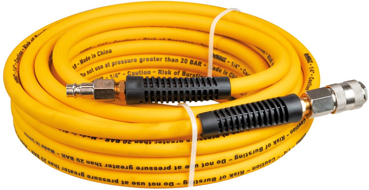 Dewalt dxcmh05e luchtslang 5 m voor compressor ø8x12 mm incl. snelkoppelingen - dxcmh05e