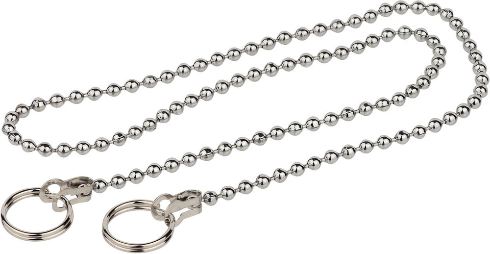 Kirchhoff afvoerplug ketting - chroom - 300 mm - met 2 ringen