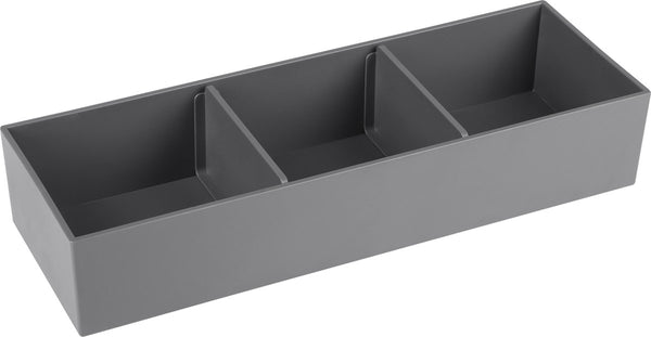 Differnz lade organizer voor schuiflade – opbergbakjes – kunststof sorteerbakjes - 32 x 11 x 6 cm – grijs