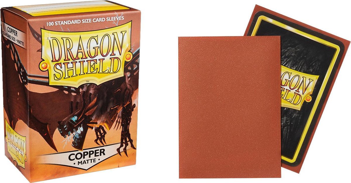 Arcane tinmen dragon shield matte sleeves - copper 100 stuks