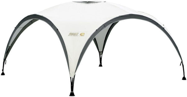 Coleman event shelter l partytent - shelter tent 3.65 x 3.65 meter - 100% waterdicht - eenvoudig opzetten - aerodynamisch design - uvguard technologie biedt spf 50 zonbescherming - met mesh pocket - tuintent incl. opbergzak - groen grijs