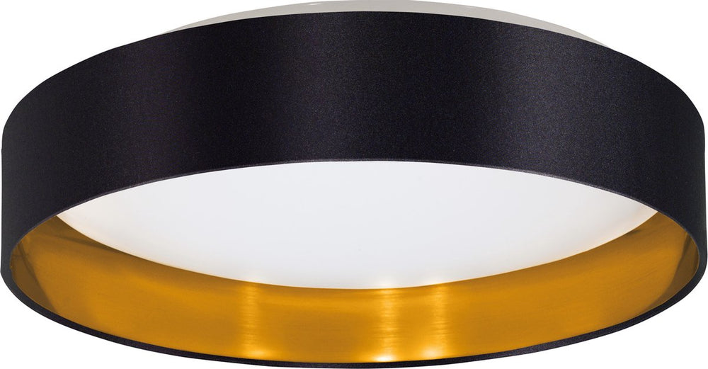 Eglo maserlo 2 plafondlamp - led - ø 38 cm - wit zwart goud