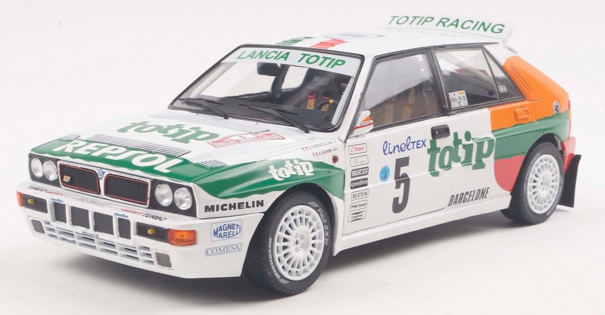 Geen automerk lancia delta hf integrale solido modelauto 1:18 1993 andrea aghini sauro farnocchia jolly club