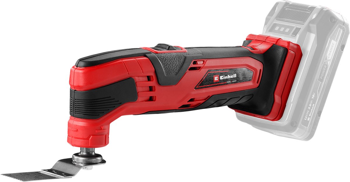 Einhell accu multitool tc-mg 18 li solo - power x-change - 18 v li-ion - incl. 9x schuurpapier en 3 verschillende zaagbladen - excl. accu en lader