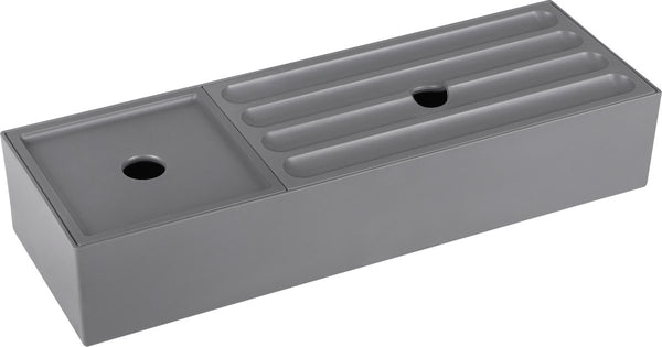 Differnz lade organizer met deksel – schuiflade opberger – opbergbakjes – kunststof sorteerbakjes – 32 x 11 x 6 cm – grijs