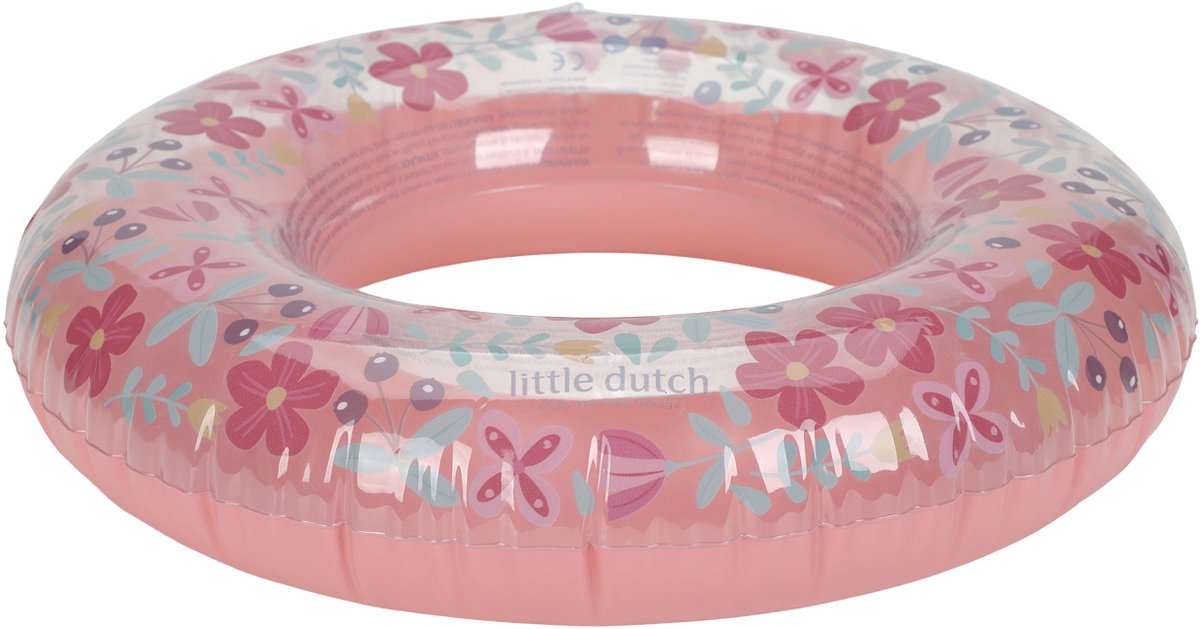 Little dutch pink flower zwemring, 50cm