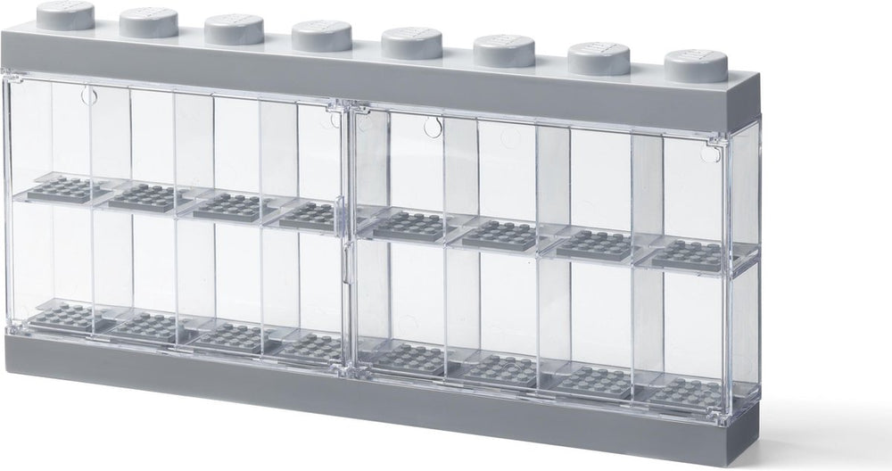 Lego - vitrine minifigure 16 - kunststof - grijs