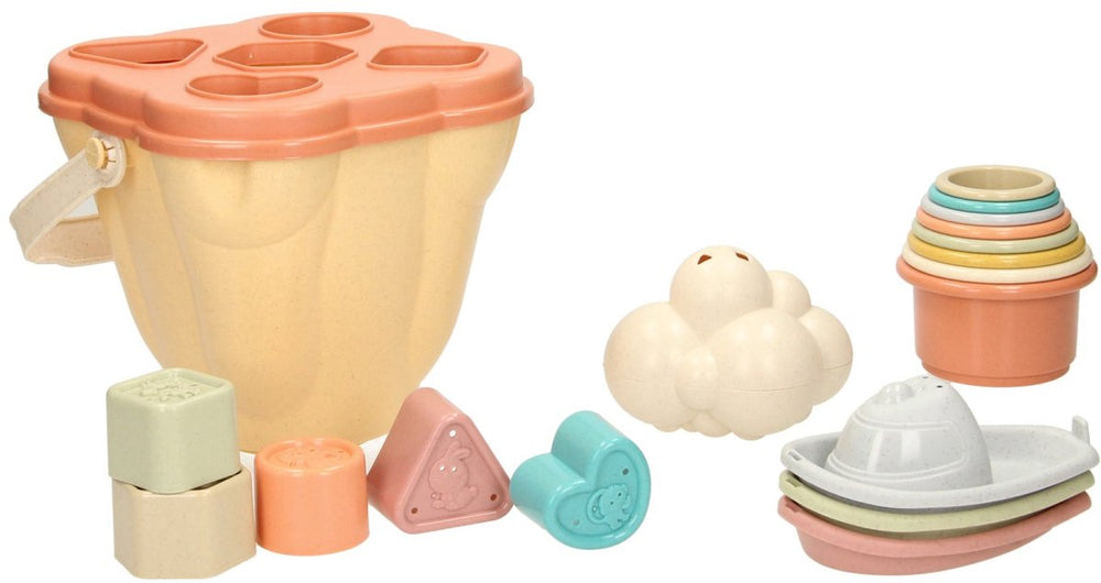Lobbes badspeelgoed baby badset vormenbox kleurrijk educatief.