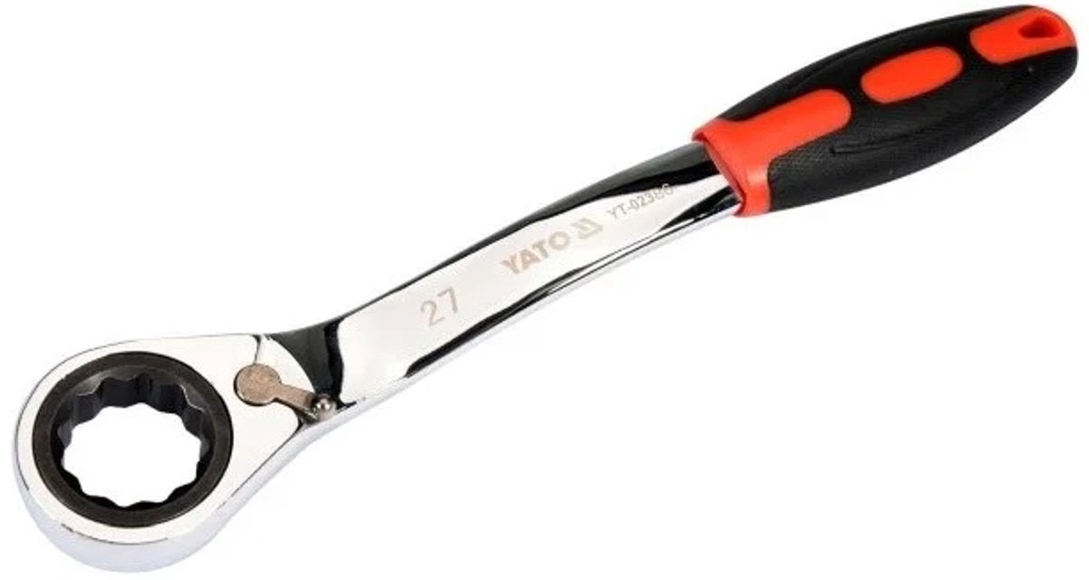 Yato yt-02386 - gebogen ringsleutel met ratel 27 mm