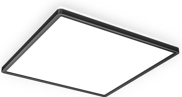 B.k.licht - led plafonniére - zwart - led paneel - plafondlamp - l: 29.3cm - 4.000k - 2.400lm - 18w