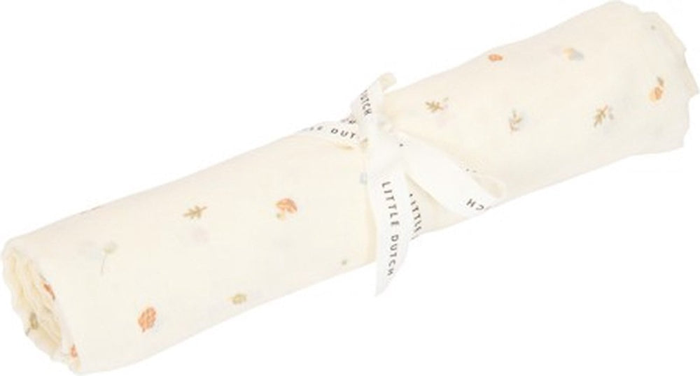 Little dutch swaddle - wit - maat 120 cm - forest friends - forest treasures