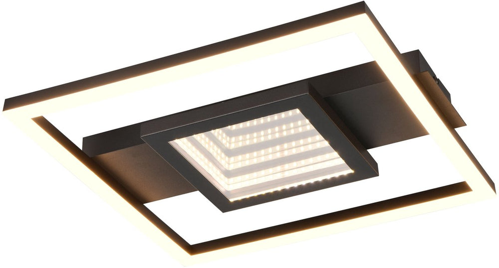 Rl live your light reality wheeler - plafondlamp - zwart mat - incl. 1x smd 16 w - wandmontage