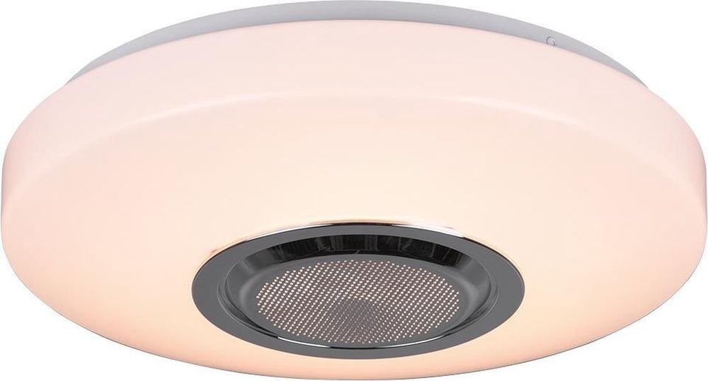 Rl live your light reality maia - plafondlamp - wit - incl. 1x smd 10 - afstandsbediening - geintegreerde dimmer - bluetooth-luidspreker - nachtlampje - niet geschikt voor externe dimmer - wand- en plafondmontage - rgbw-kleurenwisselaar - d: 33 cm