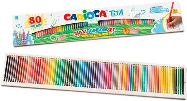 Carioca kleurpotloden tita multicolour 80 onderdelen