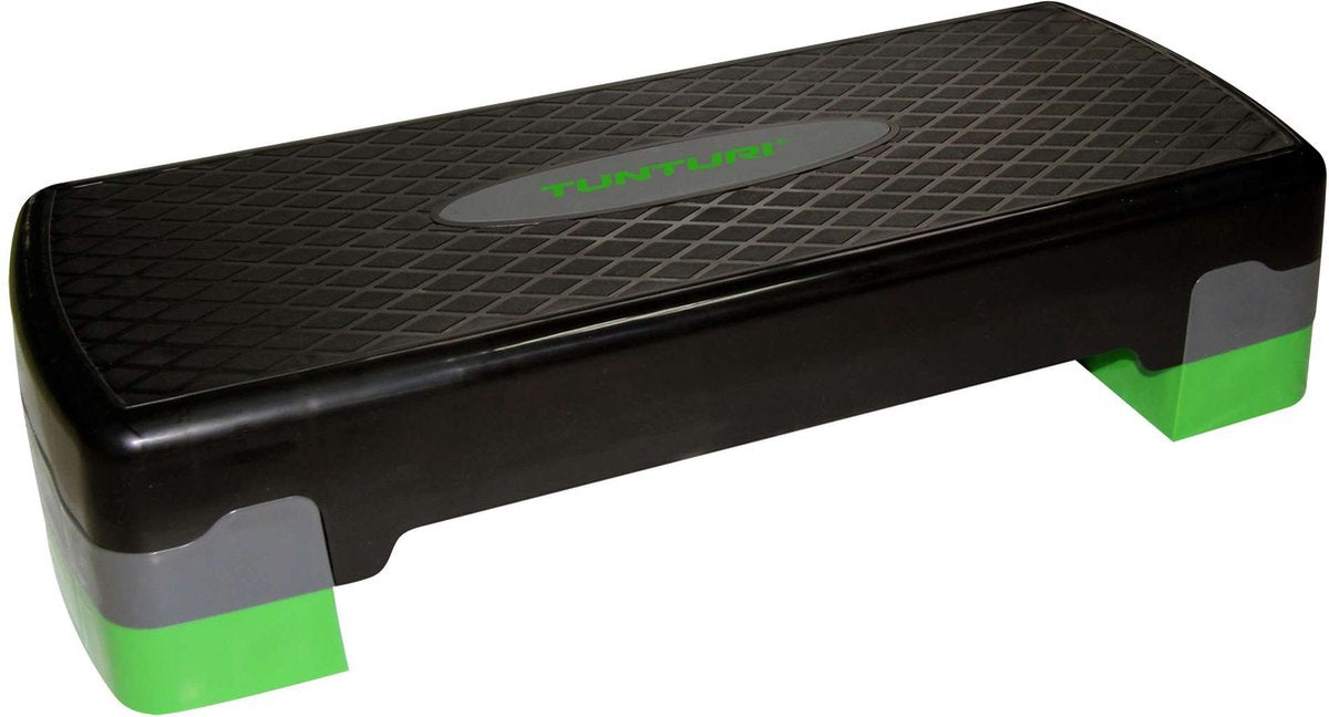 Tunturi aerobic step easy - fitness step - verstelbaar - aerobics stepper - kleur: zwart - verstelbaar - incl. gratis fitness app