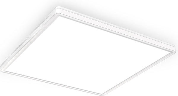 B.k.licht - led plafonniére - dimbaar - plafondlamp met indirect licht - neutral wit licht 4.000k - 3.000lm - 22w - 42x42cm