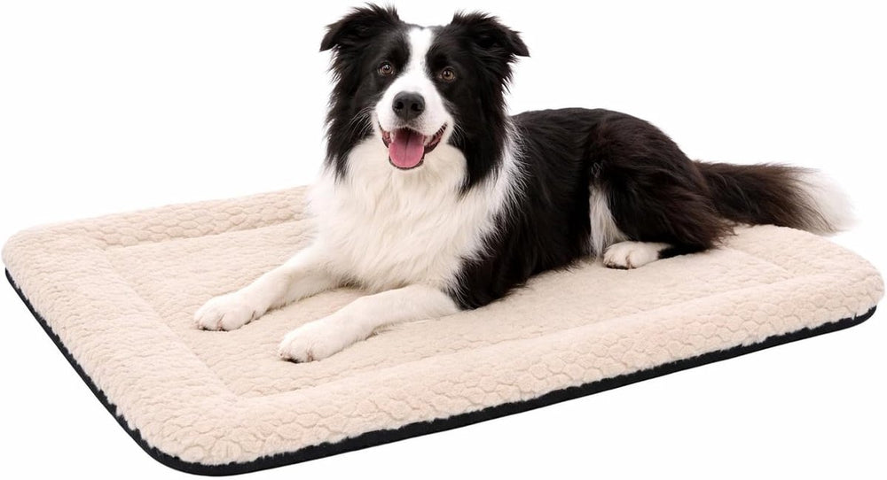 Flamingo hondenkussen – hondenmand – naya rechthoekig beige 100,5x63,5cm – zacht ligcomfort – perfecte pasvorm – duurzaam