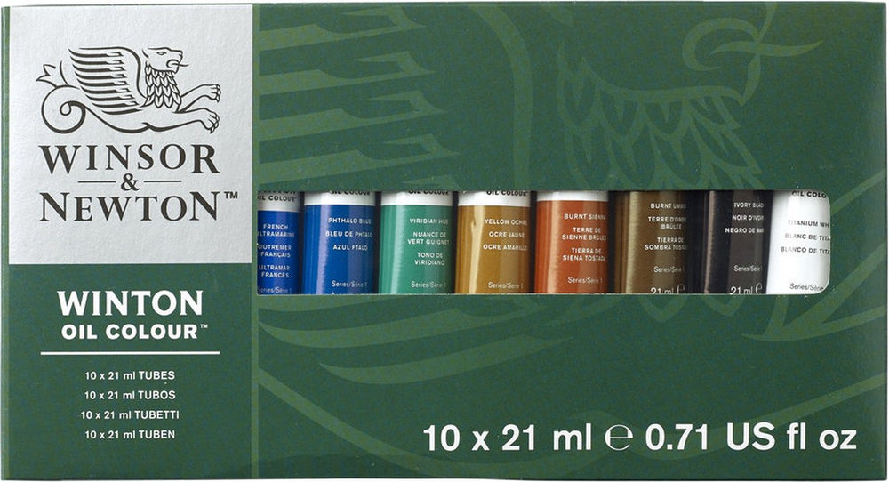 Winsor newton 1490697 winton olieverf starter set – 10 × 21 ml – olieverf voor kunstenaars en beginners