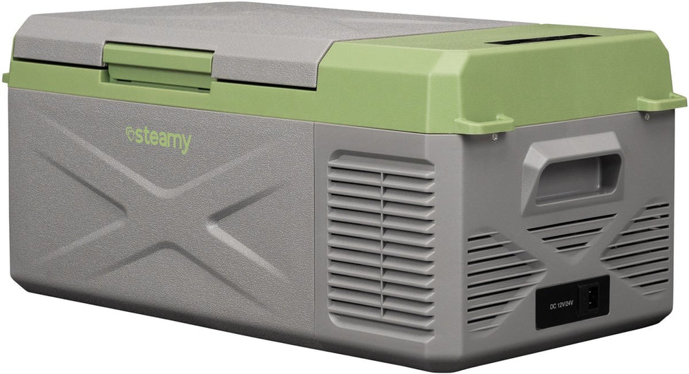Steamy -e single zone elektrische compressor koelbox - single zone - 16 liter - 12v en 230v - voor auto en camping - grijs