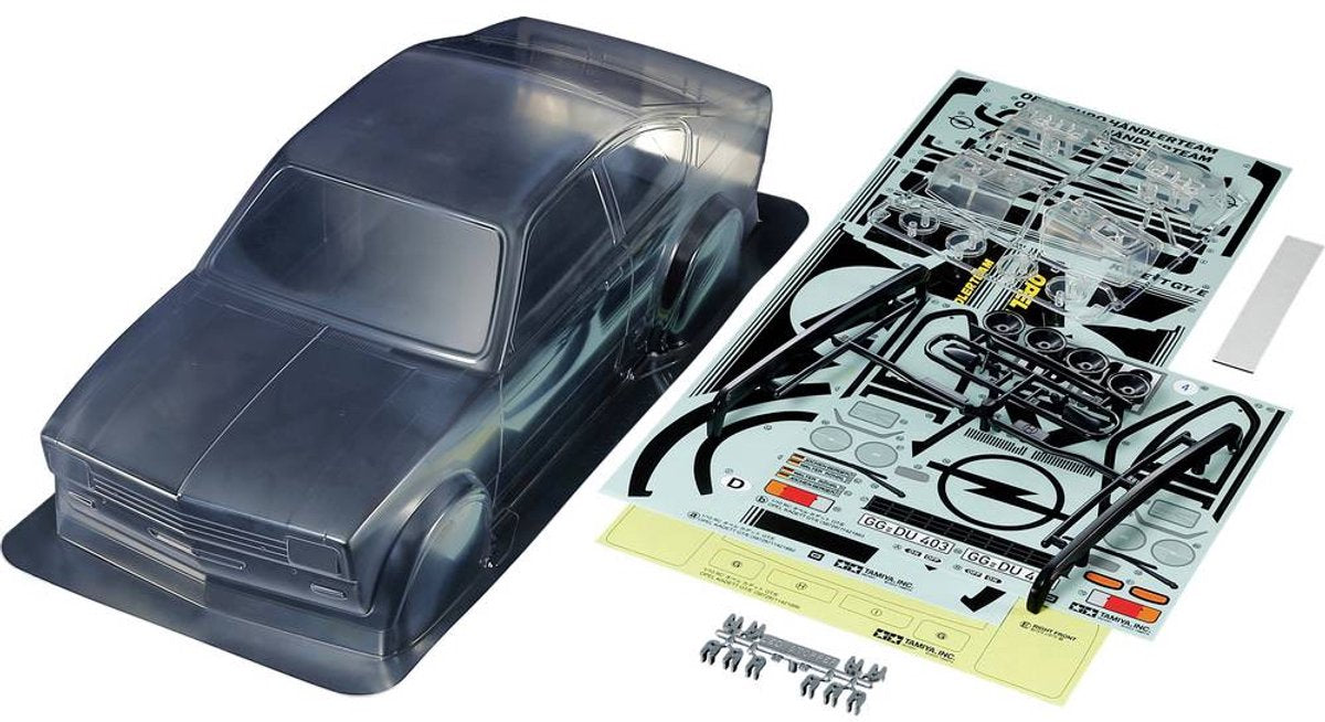 Tamiya 51727-000 1:10 body opel kadett gt e rallye ongeverfd