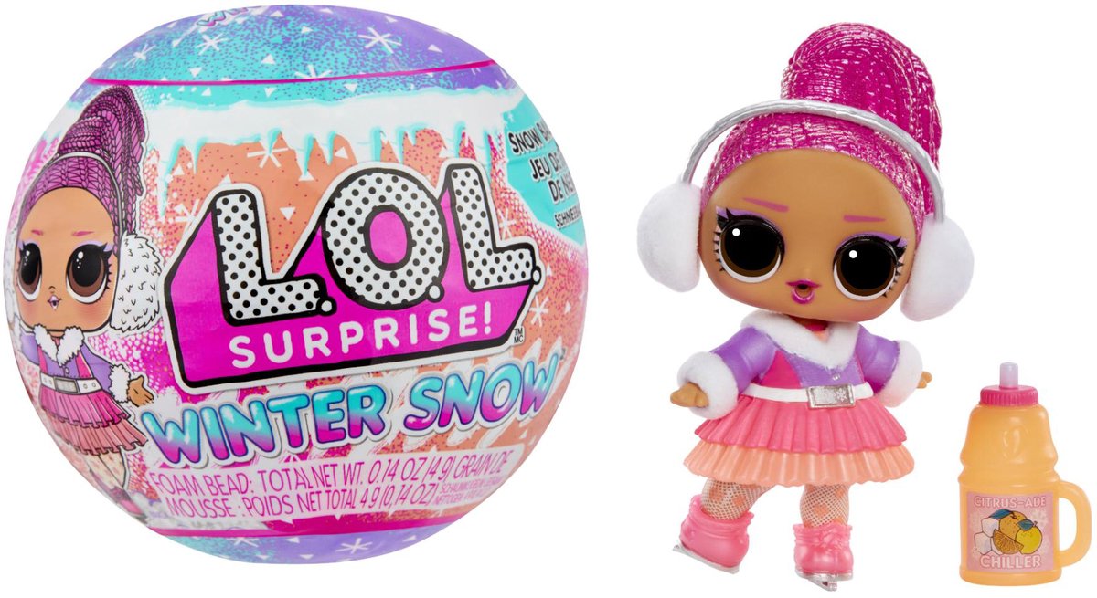 Lol verrassing winter sneeuw tots mini pop in bal