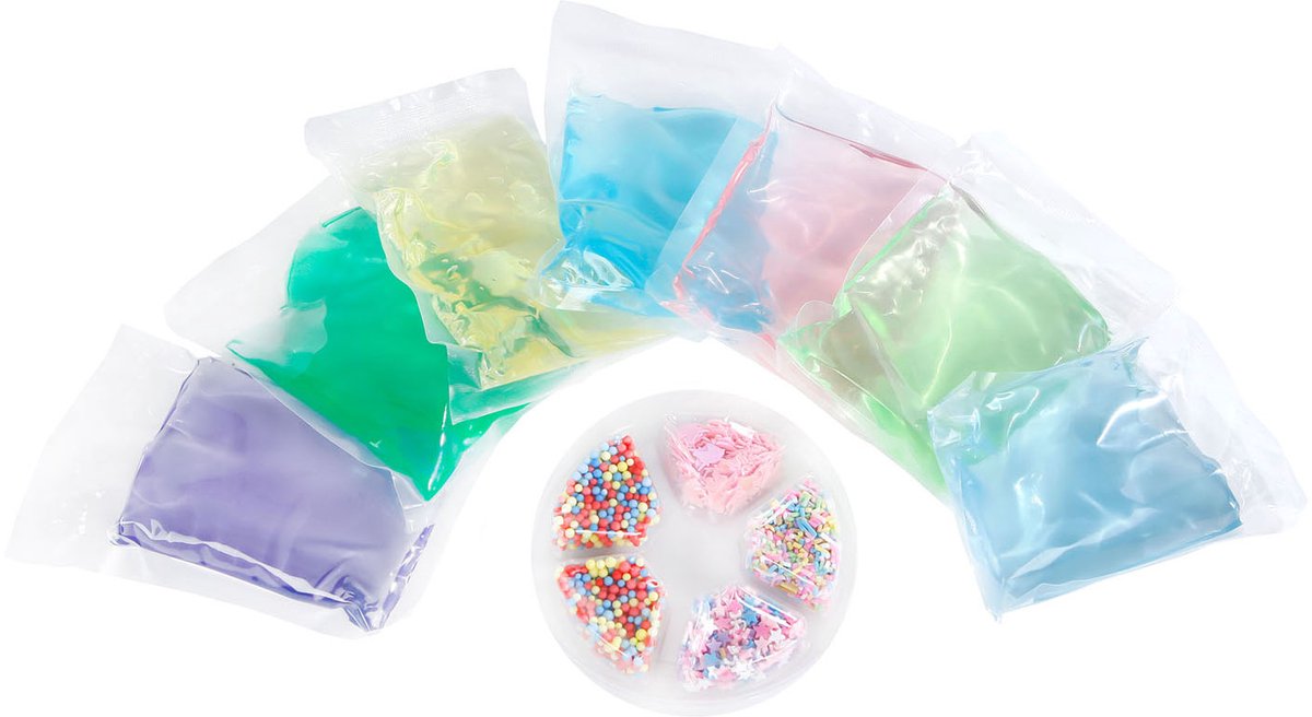 Mix je eigen eenhoorn stopverf met glitter en kralen, 700gram