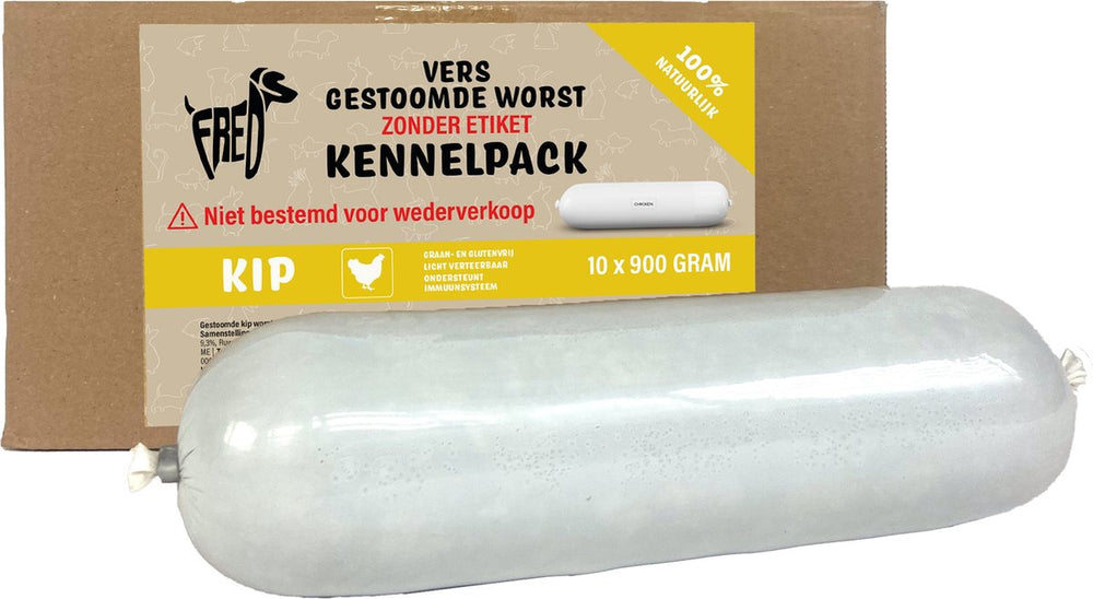 Freds Gestoomd vers vlees slechtste kennelpack kip tarwe en glutenvrij