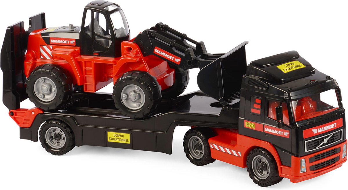 Mammoet toys cavallino mammoet vrachtwagen met aanhanger en graafmachine