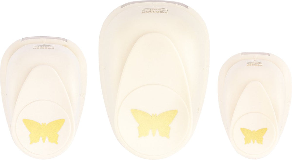 Vaessen creative pons set - figuurpons - vlinders - 3 st. - 9 mm tot 3,5 cm