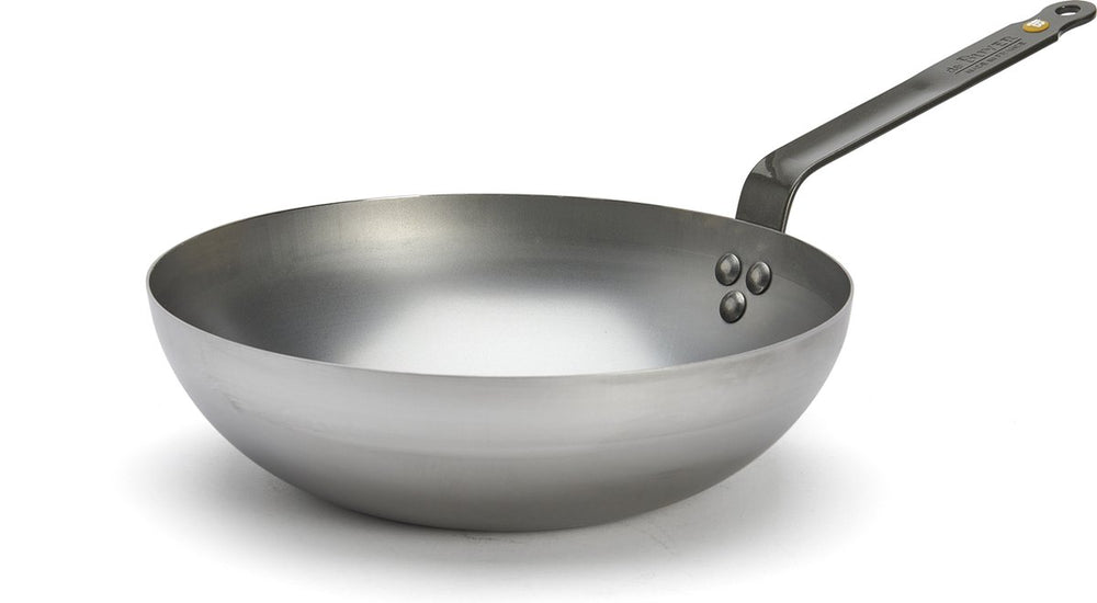Debuyer de buyer mineral b wokpan 28 cm – brede bodem – plaatstaal – pfas-vrij – geschikt voor inductie – made in france