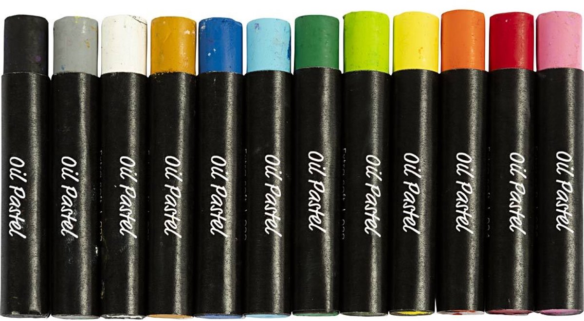 Creativ company oliepastels standaardkleuren - 12st.