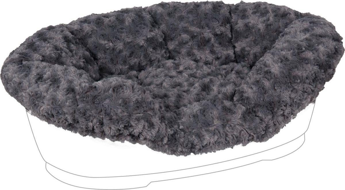 Flamingo hondenkussen tuck cuddly grijs xl – 92x61x26 cm – elastische pluche hoes – perfect voor tuck hondenmand –