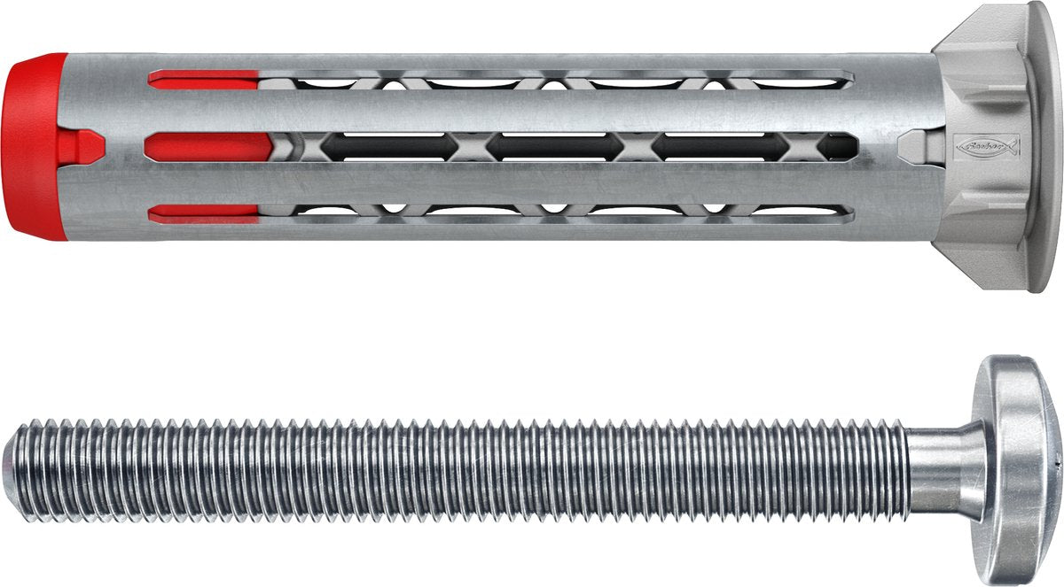 Fischer hollewandplug duohm 6×55 s ph pz - universele hollewandplug met pz bolkopschroef - 25 stuks