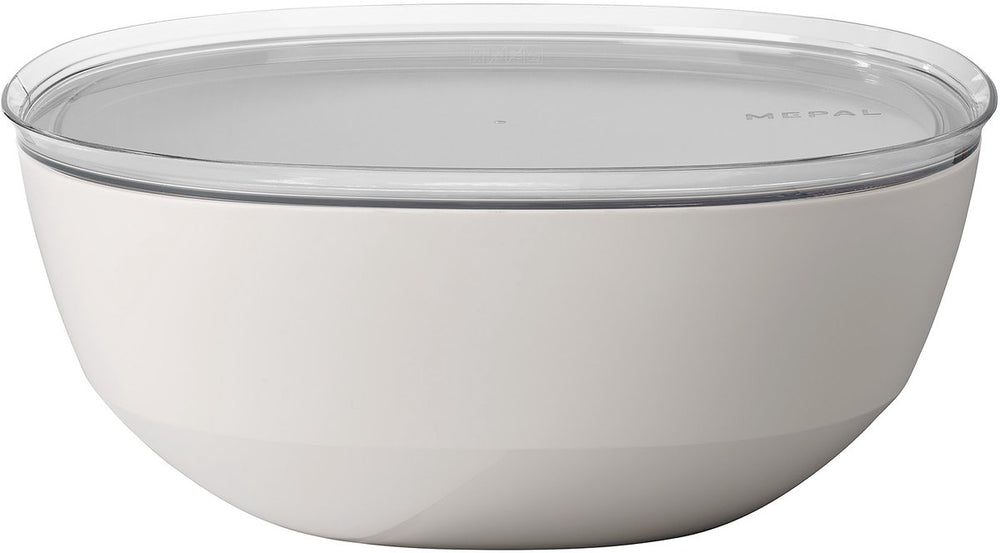 Mepal serveerschaal met deksel silueta - 5000 ml - saladeschaal - nordic white