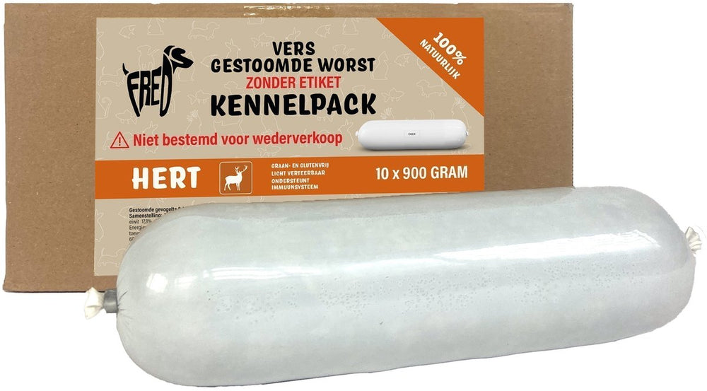 Freds Gestoomd vers vlees slechtste kennelpack hert graan en glutenvrij