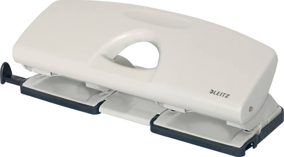 Leitz 4-gaats perforator - 25 vel - voor mappen en ringbanden - grijs