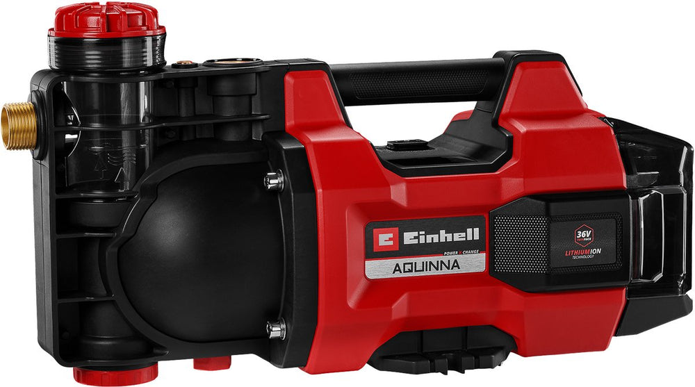 Einhell accu tuinpomp aquinna 36 34 li solo - power x-change - 36 v li-ion - 3400 l u - max. opvoerhoogte: 37 m - eco boost modus - overbelastings- en vorstbeveiliging - excl. accu en lader