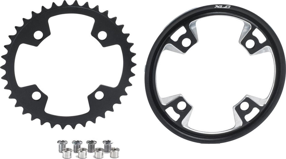 Xlc cr-e02 kettingblad - bosch e-bike - 38 tanden - aluminium - zwart zilver