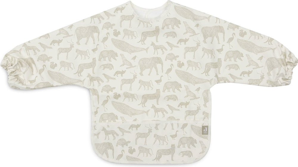 Jollein slab waterproof met mouw animals olive green