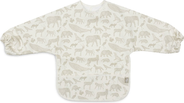 Jollein slab waterproof met mouw animals olive green