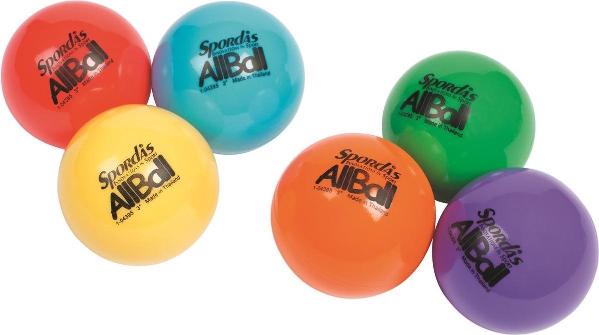 Megaform set of 6 colored all balls 15,2cm