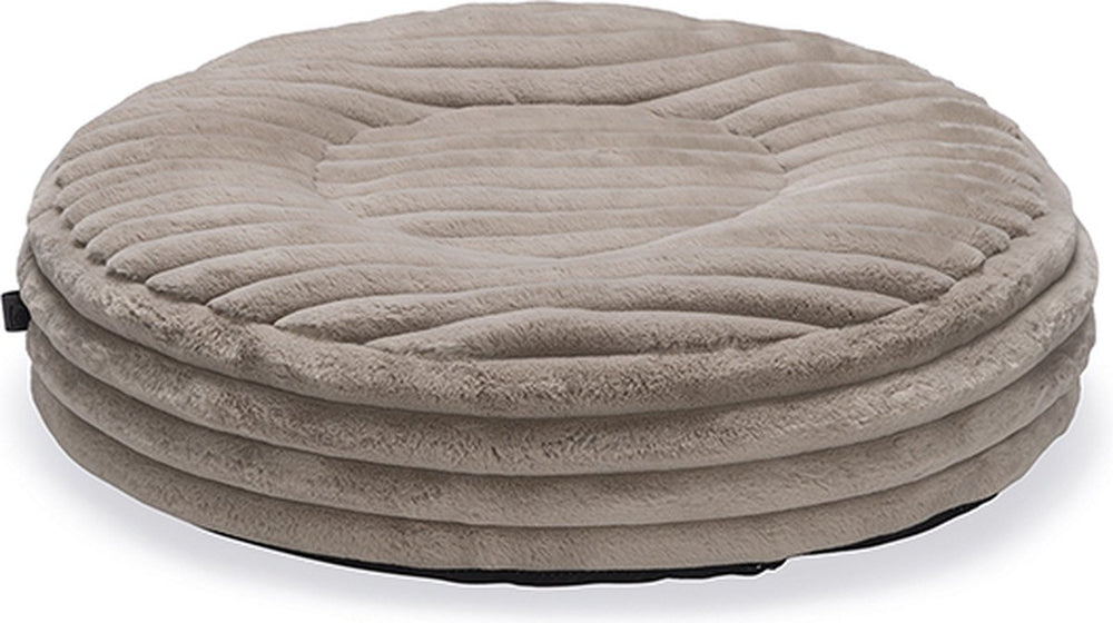 Designed by lotte reza hondenkussen - rond - dikke ribstof - beige - 65x65x16 cm