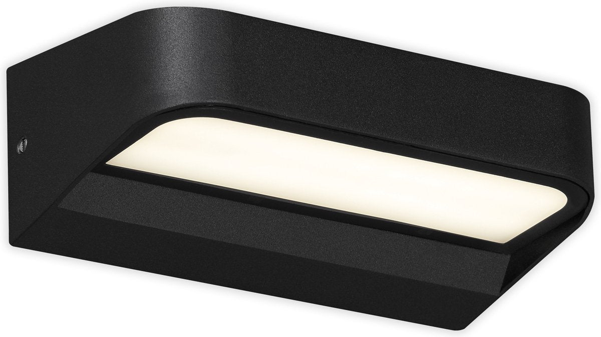 Briloner leuchten - led-buitenlamp, buitenlamp, buitenwandlamp, ip44, 8 watt, 900 lumen, 4.000 kelvin, zwart, 142x83x52mm (lxbxh)