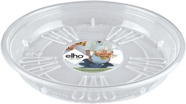 Elho uni-schotel rond 33 - schotel voor binnen buiten - ø 32.0 x h 4.2 cm - transparant
