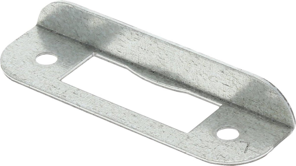 Nemef hoeksluitplaat - afgerond - 80 x 24 x 12 mm (lxbxh b+lip) - staal verzinkt - hp1255