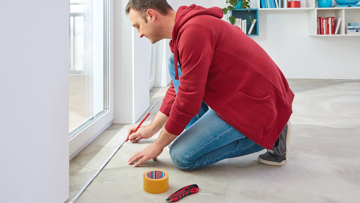 Tesa legtape extra sterk dubbelzijdig plakband voor tapijt en pvc vloeren – 25m x 50mm