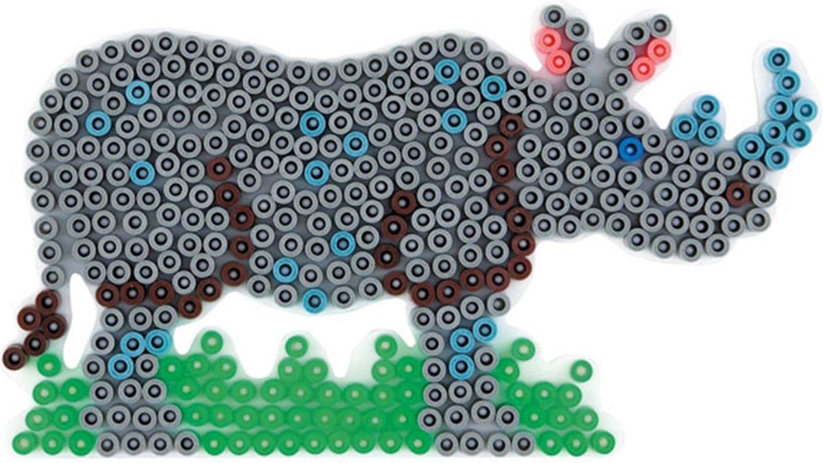 Hama strijkkralen grondplaat - neushoorn